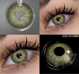 Color Contact Lenses For Eyes 1pair Yearly Natural Eye Color Lens Cosmetic Soft Eye Lenses Beauty Pupils with Lens Case