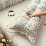 Tatami Soft Pads Plush Headboard Support Cushion Two People Backrest Soft Pack Headboard Wall-Leaning Mattress Soft and Fluffy