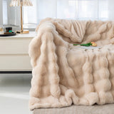 Imitation Rabbit Fur Plush Blanket, Throw Blanket, Warm, Super Comfortable, Bed, Luxury, Warm, Sofa Cover, 130x160cm, Winter