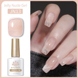 Transparen Gel Nail Polish Pink Jelly Nude Semi Transparent French Nail Camouflage UV Gel Varnish Soak Off Nail Art