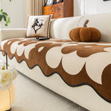 Irregular Twin Flower Chenille Sofa Cushion All-Season Anti Slip Sofa Cover for Living Room Anti Cat Scratch Dustroof Covers