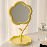 Makeup Mirror Standing Wooden Can Rotate 360 Degrees Generally Used In Dormitories And Homes Convenient To Use