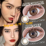 0~-6.00 Natural Korean Lenses 1Pair Colored Contact Lenses Brown Lenses Blue Eye Fashion Lenses