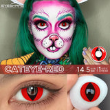 1 Pair Cosplay Contact Lenses For Eyes Beauty Pupils Crazy Halloween Colored Contact Lens Fashion White Cat Eye Soft Lense