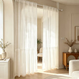1pc Korean Retro Lace Sheer Curtain,Made Of Polka Dot Fabric Curtains for luxurious living room and bedroom Windows,Home Drapes