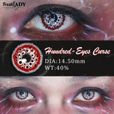 1 Pair Cosplay Color Contact Lenses Crazy Red Anime Contact Lenses For Halloween Role Play Party Cosmetic Holidays