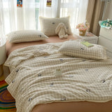 Printed Floral Summer Quilt Four Piece Set Suitable for Bedroom Bedding Set Summer Quilt Bed Sheet With Pillowcases Home Textile