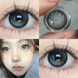 1 Pair High Quality Black Large Diameter Color Contact Lenses for Eyes Annual Soft Round Beautiful Pupils Fast Shipping