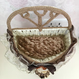 Wall Hanging Rattan Weaving Storage Bag Dormitory Large Storage Bag Creativity Home Decoration Kitchen Living Room Storage Bag