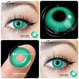 1 Pair Halloween Cosplay Contact Lenses Soft Anime Red Eyes Beauty Pupils Lenses for Party Makeup