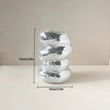 strange Disco Ball Spiral Vase Glass Tiles Flower Bottle Disco Ball Planter Mirror Vase Home Living Room Decor creative gifts