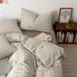 Bed Linen 100% Cotton Duvet Cover Stripe Queen Size 40s Quilt Cover Pillowcase Bedding covers Home Textile Nordic Foundation