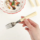 Cream Style Knife Fork Spoon Three Piece Set for Home Use Simple Dessert Spoon Yogurt Spoon Western-style Fork Fruit Fork