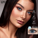 Natural Halo Shimmer Contact Lenses - Gray Brown Green Blue, Brighten Eye Look for Dating, Gathering & Daily Makeup