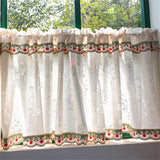 Elegant Short Curtain Punch-Free Half Curtain Small Window Gauze Curtain Velcro Shade Home Decorative