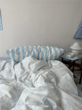 Pure Cotton Fledding Set Dr Pear Simple Elegance Cotton Quilt Cover eet Bed Canopy Four Piece Bedding Set