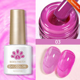 Green Guava Gel Nail Polish Cat Magnetic Light 10ml Sparkling Glass Bead Soak Off UV LED Varnish Salon Maniucre
