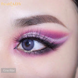 1 Pair Vibrant Gray Blue Green Color Contact Lenses Fresh Lady Me Series Yearly Soft Contacts Beauty Lens for Dark Eyes Makeup