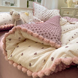 New Style Househould Quilt Bedroom 3D Bean Velvet Quilts Core Double Dormitory Autumn Winter Thickened Blanket