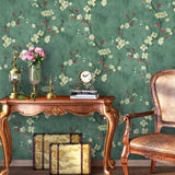 Floral Peel and Stick Wallpapers Green Self Adhesive Contact Paper Removable Waterproof Wallpaper For Bedroom Home Decoration