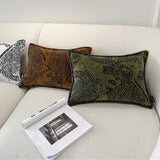 Soft Chenille Cushion Cover Scenic Pillow Case Chinese Traditional Style Home Sofa Decor Back Support Pillowcase Decorations