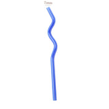 Wavy Colorful Clear Drinking Straw High Borosilicate Glass Straw Glass Tube Party Bar Drinkware Reusable Glass Straws