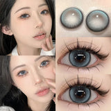 Myopia Color Contact Lenses For Eyes with Multicontact Natural Pupils Korean Grey Lenses 1 Pair(2Pcs) Fast Shipping