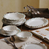 Vintage Relief Western Style Dish with Antique Ceramic Tableware Salad and Dessert Dish
