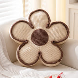 Thick Striped Flower Plush Pillow Cushion, Soft Fluffy Comfy Seat Back Rest Pillow for Office Chair, Bed, Car, Sofa, Nap, Decor