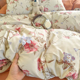 New Floral Double-piece Washed Cotton Quilt Cover  Skin-friendly Breathable Student Dormitory Duvet Covers Without Pillowcases