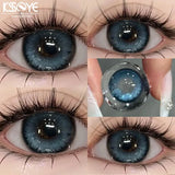 2 Pcs Best Selling Contacts Colored Lenses Myopia Degree -0.00 to -8.00 Green Eye Korean Lenses Blue Soft Fashion Lenses