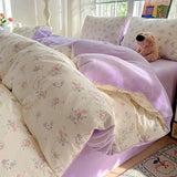 Ikeehome  new pure cotton cotton milk fleece thermal single quilt cover household dormitory bedding, no pillowcase and bed sheet