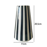 Minimalist Style Black And White Checkered Ceramic Flower Vase, Decorative Plant Pot For Home Bedroom, Living Room, Dining Table