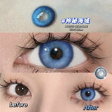 1 Pair/2pcs Lenses Blue Series Beauty Contact Lenses for Eyes Comestics Natural Pupil Eye Color Lens Myopia Brown Lenses