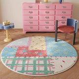 Round Patchwork Living Room Carpet Large Area Cute Bedroom Fluffy Bedside Rugs Ins Fashionable Home Decoration Coffee Table Mats