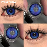Anime Cosplay Contacts Lenses Half Year Use 14.50mm Butterfly Blue Soft Colored Contact Lenses for Eyes Beauty Makeup