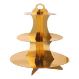 3 Tier Cupcake Stand Gold Silver Dessert Tower Cardboard Cake Display Rack for Wedding Birthday Baby Shower Party Decorations
