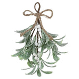 Frosted Artificial Mistletoe Fake Sprigs Bunches Stems Festive Fake Flowers Durable Christmas Decoration For Home Winter Indoor