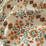 Pastoral Retro Printed Sofa Cover with Skirt All-Inclusive Floral Sofa Towel for Four Seasons Luxury Soft Furniture Protector