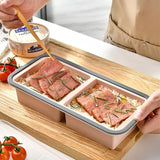 New High Quality Durable 2/3/4 Grid Lunchbox Compartmentalized Wheat Straw Lunch Box Dinnerware Portable Food Fruit Container
