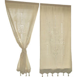 Solid color minimalist small curtains, kitchen, bathroom, foyer partition curtains, handmade hollowed out and threaded curtains