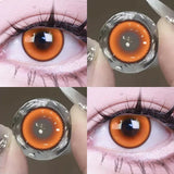 2pcs Color Contact Lenses Anime Golden Yellow Purple Pupil 6months Halloween Cute Eye Circle Lens 14.2mm