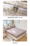 Class A Double Yarn Bedding Set Quilt Comforter Duvet Cover Set Printed Cotton Bedspread Skin Friendly Breathable Four-Piece Set