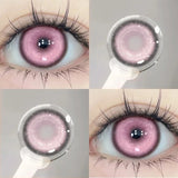 Korea Colorful Contact Lenses with Diopters Pink Beautiful Pupils Soft Lenses Makeup Anime Contacts 0 to -8.00 Degree