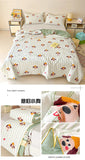 Washed Cotton Printed Summer Quilt Air Conditioner Thin Quilt Machine Washable Lightweight Single Double Bedding Soft Breathable
