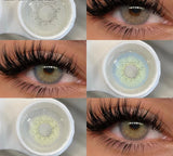 Fashion Colorful Eyes Contacts Colored Contact Lenses Yearly Blue Gray Beauty Pupils Brown Makeup Eyes Lenses 2pcs/pair