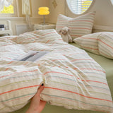 100% Cotton Comforter Cover Stripe Style Duvets Cover Skin-friendly Quilts Cover Home Bedding housse de couette (No Pillowcase)