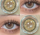 2Pcs Best Selling Contacts Colored Lenses Myopia Degree -0.00 to -8.00 Blue Green Grey Series Soft Lens EyeBeauty Pupil