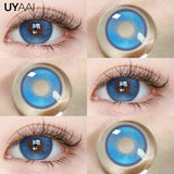 1 Pair Cosplay Colored Contact Lenses Red Halloween Crazy Eye Lenses Blue Anime Contact Lenses For Role Play Party Yearly