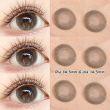 2pcs Ice Blue Colored Contact Lenses Natural Brown Prescription Lenses Big Eyes Soft Cosmetic Contacts for Daily Wear